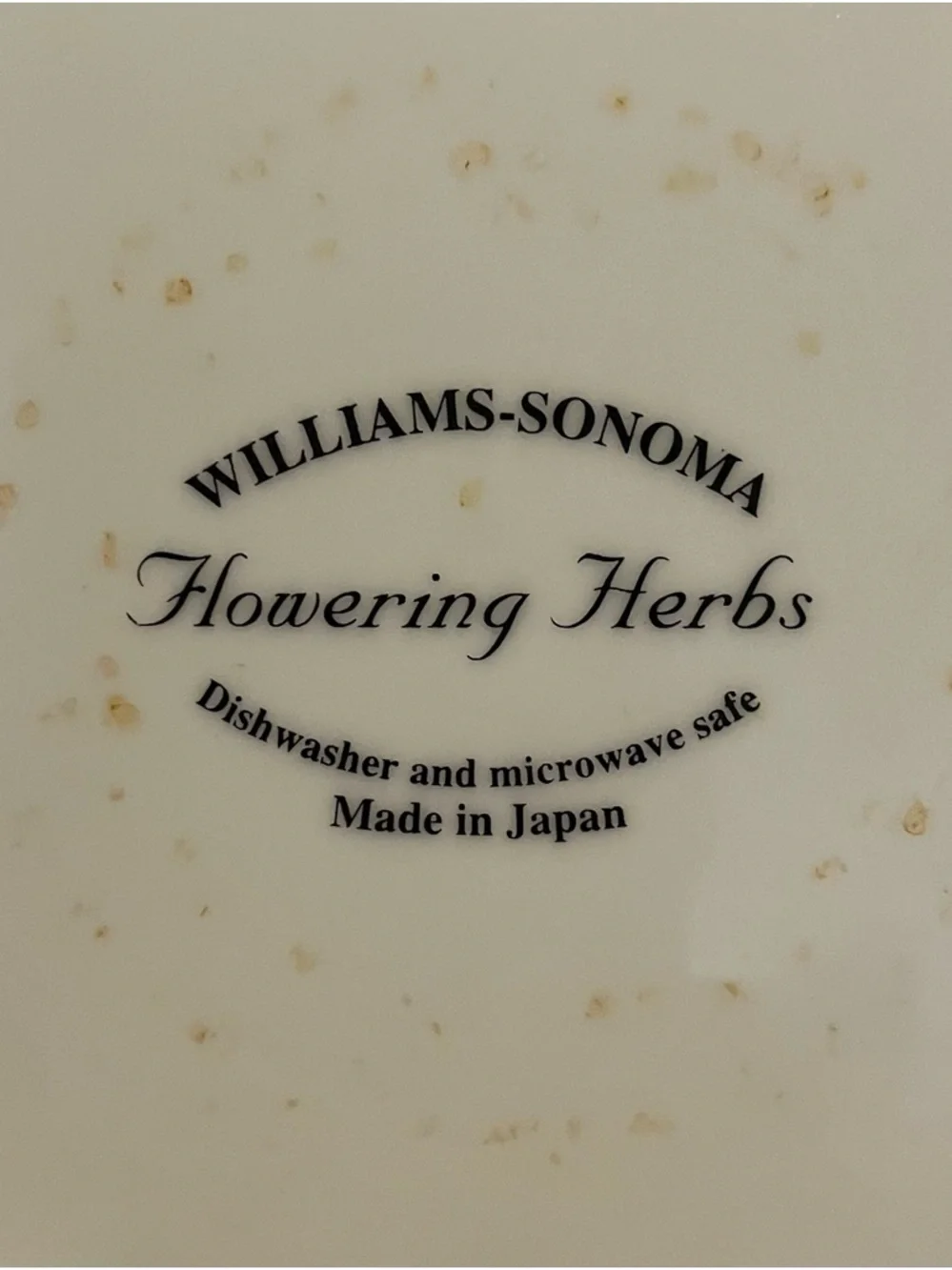 Williams Sonoma Yellow-Rim Flowering Herb Salad Plate 8 14/“